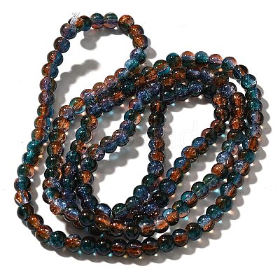 Crackle Glass Beads Strands CCG-C002-8mm-08-1