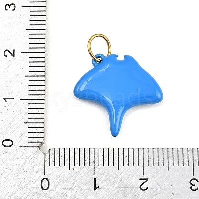 Spray Painted 304 Stainless Steel Pendants SA-CBA4A21-01G-A-1