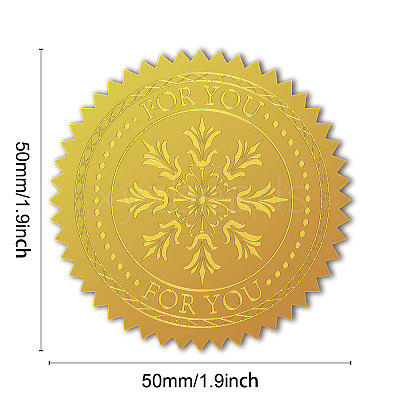 Self Adhesive Gold Foil Embossed Stickers DIY-WH0211-378-1