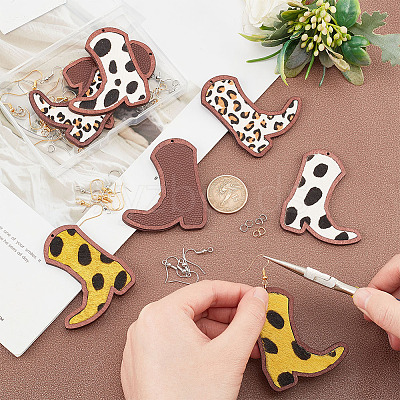 DIY Boot Dangle Earring Making Kit DIY-OC0009-74-1