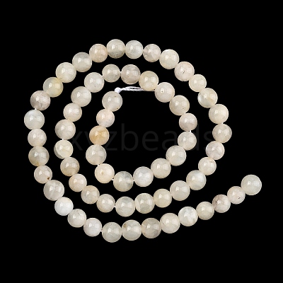 Natural White Moonstone Beads Strands G-C277-A01-6mm-1