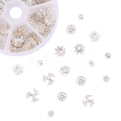 540Pcs 6 Style Iron Bead Caps IFIN-CJ0001-58-1