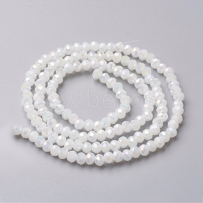 Electroplate Glass Beads Strands EGLA-F124-FR-A03-1