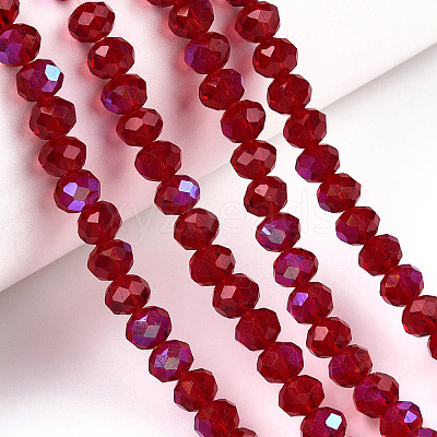 Electroplate Glass Beads Strands EGLA-A034-T3mm-L20-1
