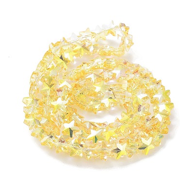 Electroplate Transparent Glass Beads EGLA-Z003-HP01-1