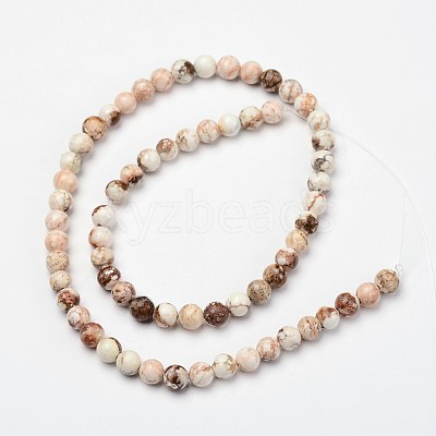 Natural Magnesite Beads Strands TURQ-P027-22-4mm-1