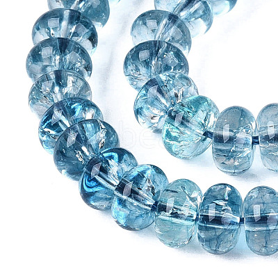 Crackle Transparent Glass Beads Strands GLAA-N074-02A-11-1