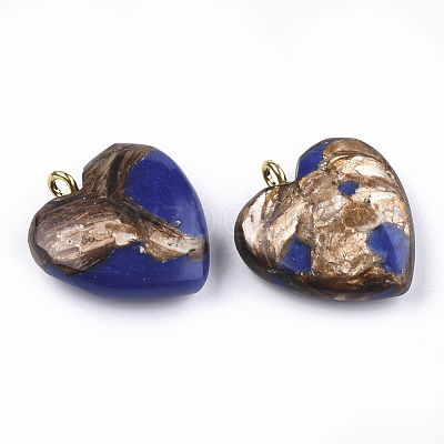 Assembled Bronzite and Lapis Lazuli Pendants X-G-T111-04A-1
