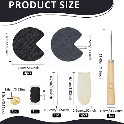Cowhide Leather DIY Bag Corner Repair Kits PURS-WH0002-031A-1