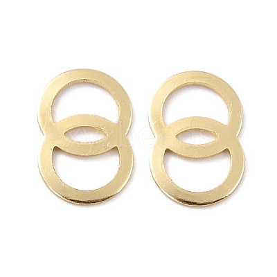 Eco-Friendly Brass Links Rings KK-C226-11G-RS-1