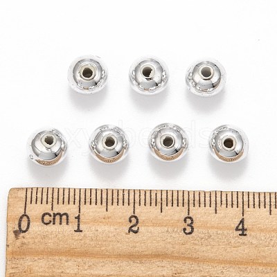 Plating Plastic Acrylic Round Beads PACR-L003-8mm-S-1