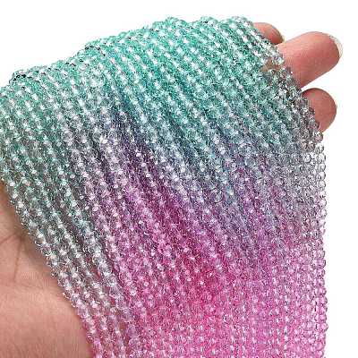 Transparent Painted Glass Beads Strands DGLA-A034-T3mm-A10-1