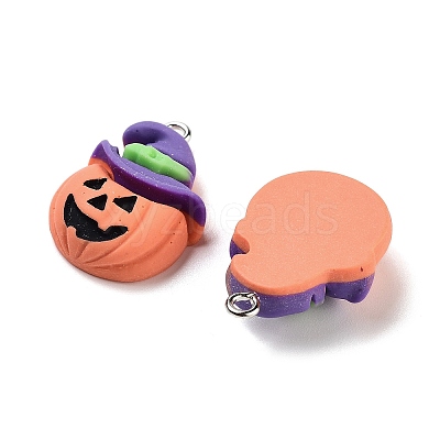 Halloween Theme Opaque Resin Pendants RESI-N039-92-1