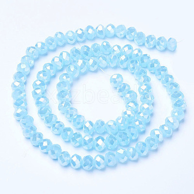 Electroplate Glass Beads Strands EGLA-A034-J2mm-B05-1