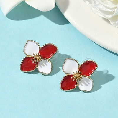 Alloy Enamel Stud Earrings FS-WG082C3-05-1