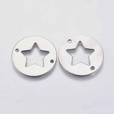 Tarnish Resistant 304 Stainless Steel Pentacle Links connectors STAS-F139-048P-1