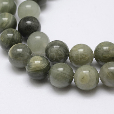 Natural Green Rutilated Quartz Beads Strands G-P325-03-4mm-1