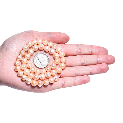 Natural Cultured Freshwater Pearl Beads Strands PEAR-N013-07L-1