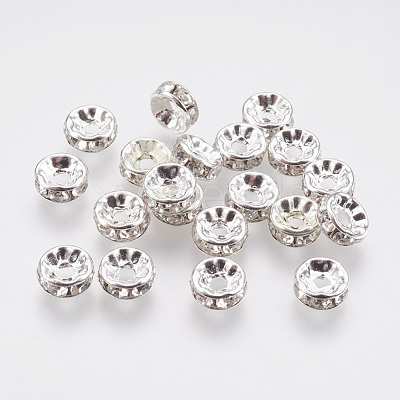 Brass Grade A Crystal Rhinestone Beads RB-A003-8MM-S-1