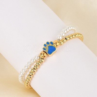 Brass Multi-strand Bracelets BJEW-M056-09G-1