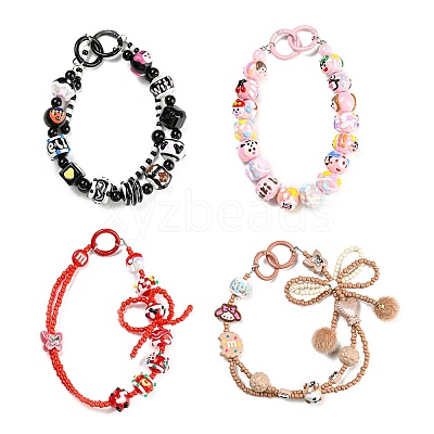 Hand Painted Acrylic with Enamel Beads MACR-K354-24-1