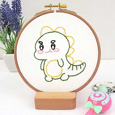 DIY Cartoon Animal Embroidery Sets DIY-G037-02B-1