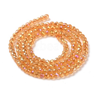 Electroplate Transparent Glass Beads Strands X1-GLAA-H021-01B-FR06-1