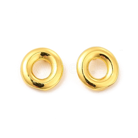 Brass Hollow Out Initial Letter Stud Earrings for Women EJEW-A044-01G-O-1