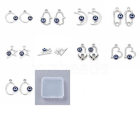 36Pcs 9 Style Alloy Enamel Pendants FIND-SZ0002-46-1