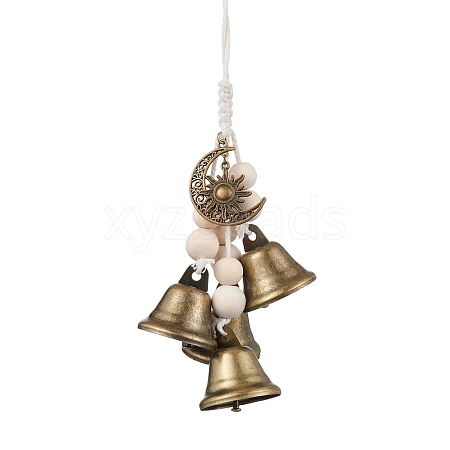 Iron Bell Pendant Decoration HJEW-JM02256-1