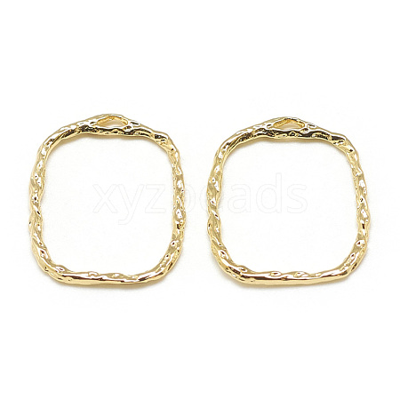 Brass Open Back Bezel Pendants KK-N200-042-1