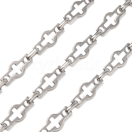 304 Stainless Steel Hollow Cross Link Chains CHS-S012-14P-1