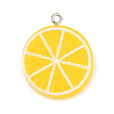 Opaque Resin Imitation Fruit Pendants LS-RE-CBA3138-01G-P-1