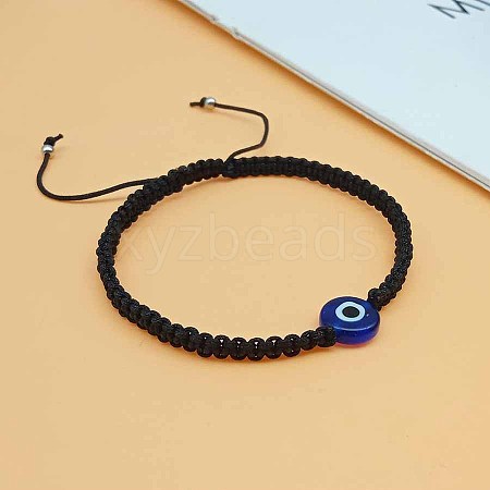 Woven bracelet with blue eyes TQ9223-1-1