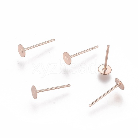 304 Stainless Steel Stud Earring Findings STAS-H436-24RG-4mm-1