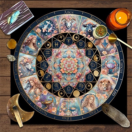 Polyester Tarot Tablecloth for Divination PW-WG13CE0-01-1