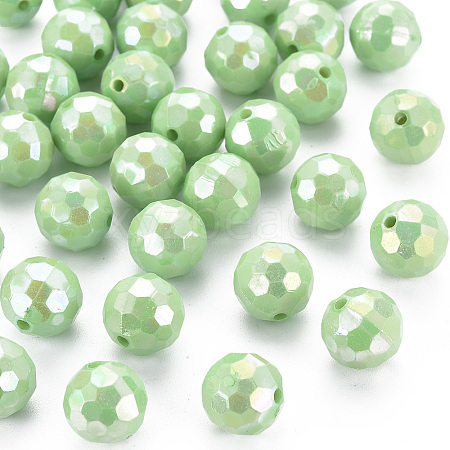 Opaque Acrylic Beads LS-X-TACR-S154-10F-01-1