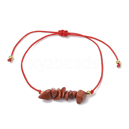 Natural Red Jasper Braided Bead Bracelets BJEW-JB11155-10-1