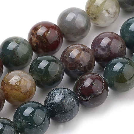 Natural Indian Agate Beads Strands X-G-S259-31-6mm-1