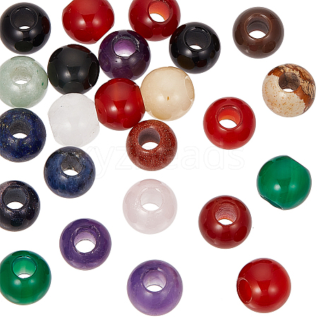 24pcs Gemstone European Beads G-OC0005-59-1