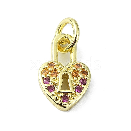 Brass Micro Pave Colorful Cubic Zirconia Pendants KK-H475-14G-07-1