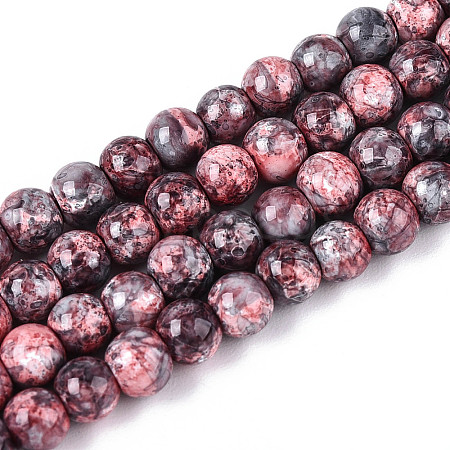 Baking Paint Glass Beads Strands DGLA-N016-4mm-04-1