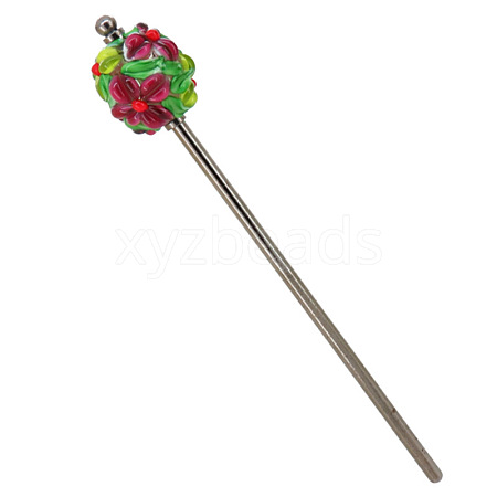 Lampwork & Brass Hair Sticks PW-WG50A30-01-1