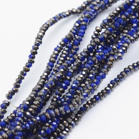 Electroplate Opaque Glass Beads Strands EGLA-J144-HP-B05-1