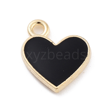 Light Gold Plated Alloy Enamel Charms ENAM-M219-06KCG-02-1