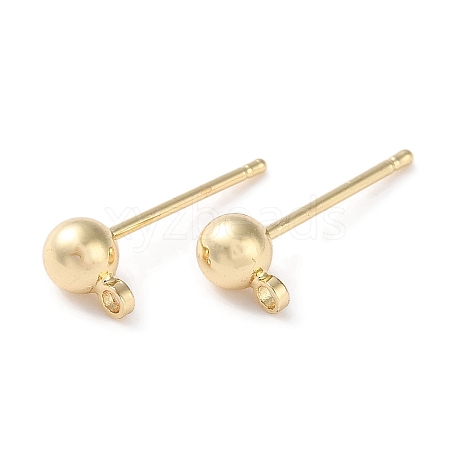 Rack Plating Brass Stud Earring Settings KK-F090-16LG-02-1
