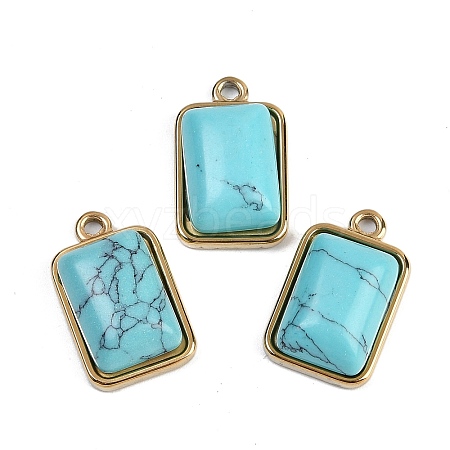 Synthetic Turquoise Pendants STAS-K291-04G-08-1