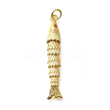Brass Micro Pave Cubic Zirconia Pendants X-KK-R217-01G-05-1