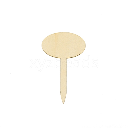 Oval-shaped Wooden Plant Inserting Labels FIND-TAC0003-19-1