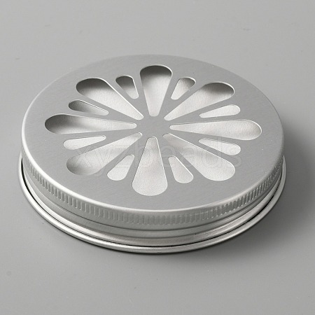 Aluminium Hollow Candle Canister Lids AJEW-WH0312-57E-1